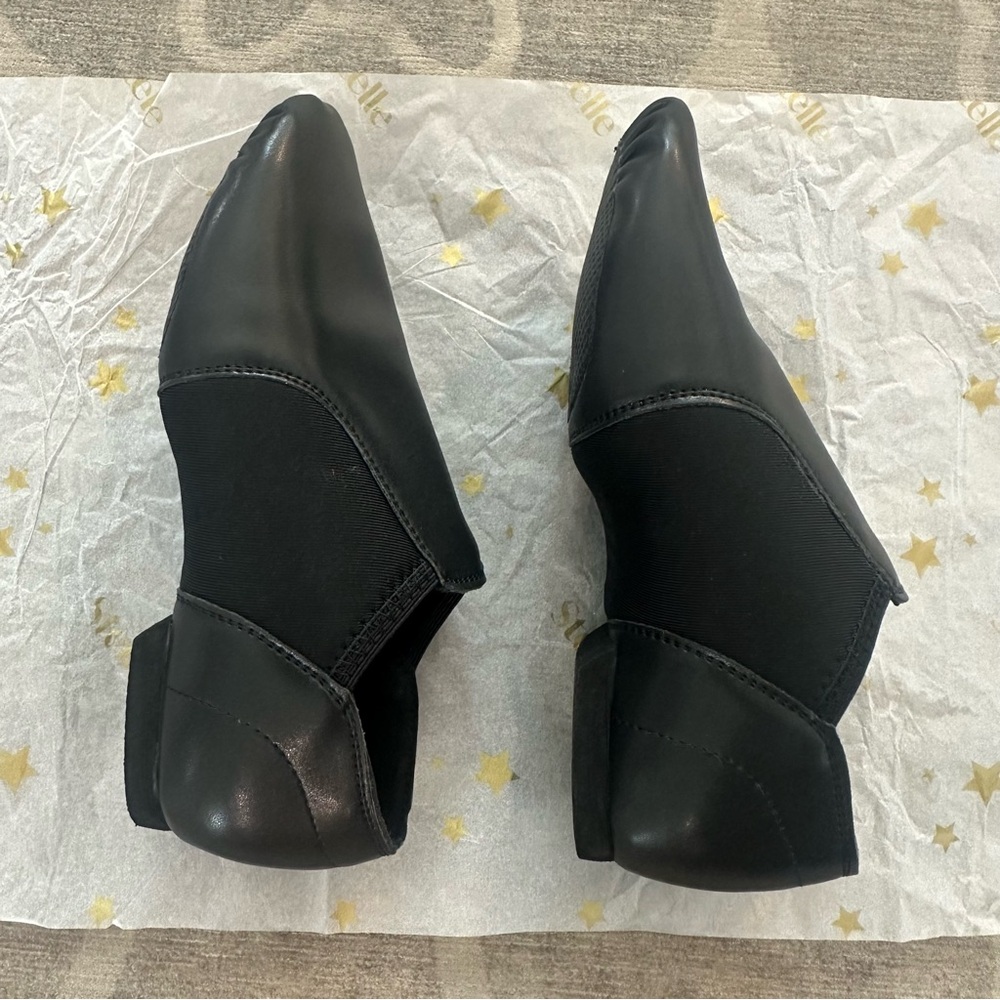 Stelle Jazz / Stage / performance Shoes- black leather slip on - Picture 8 of 16